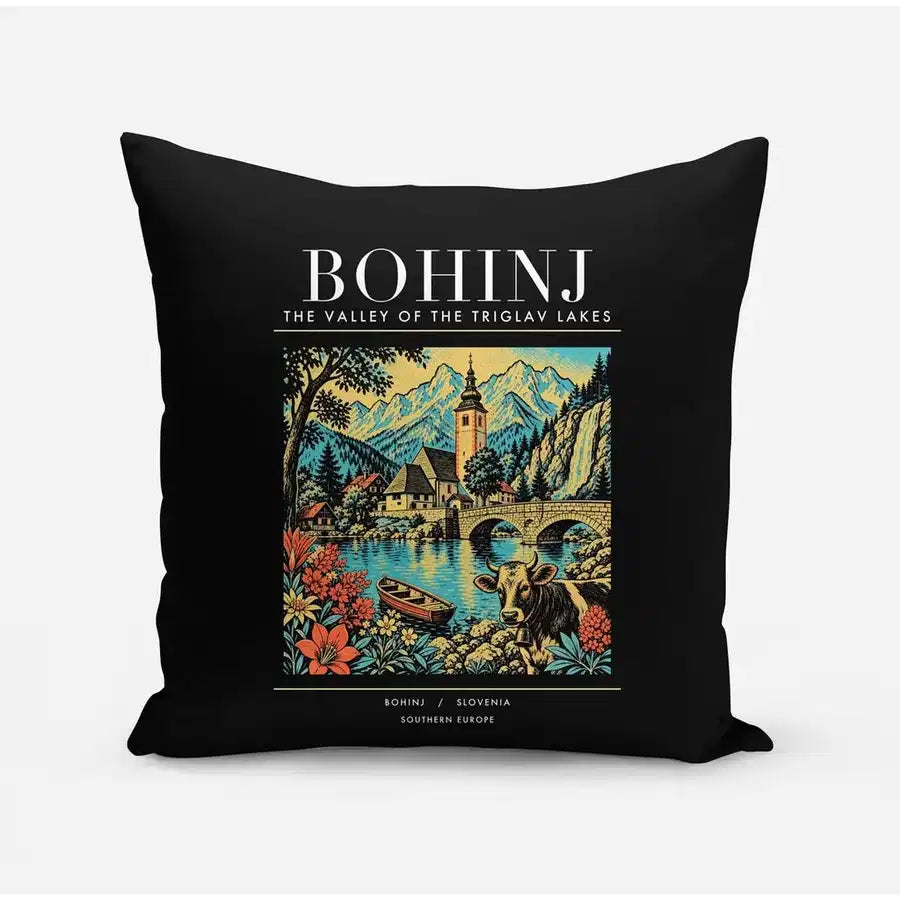 BOHINJ - Poster - Pillow - Black