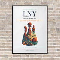 Thumbnail for Lanai Airport LNY vertical canvas print - framed - white background