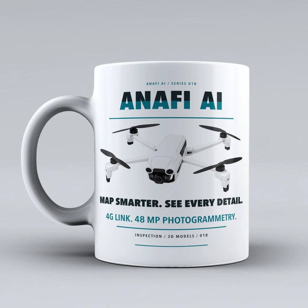 ANAFI Ai Mug design on white parrot