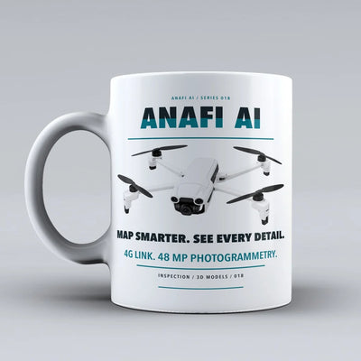 ANAFI Ai Mug design on white parrot