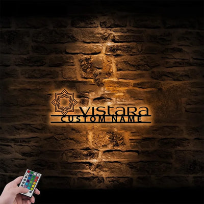 Vistara Airlines aviation design on durable metal with LED metal wall art.