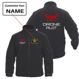 Drone Pilot Fleece Military Jackets (Customizable)