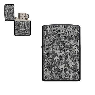 Dark Coloured Airplanes aviation metal lighter in premium metal alloy.
