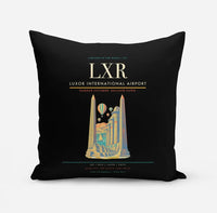 Thumbnail for Luxor International Airport (LXR) design on black pillow