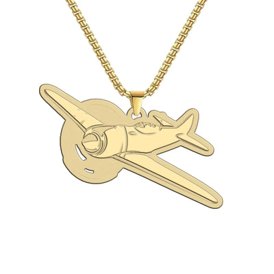 The Sky is not the limit, It's my playground aviation hollow necklace, polished metal body with engraved detail.