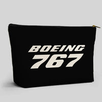 Thumbnail for Boeing 767 & Text aviation zipper pouch in durable polyester.