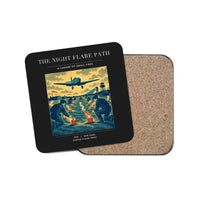 Thumbnail for The Night Flare Path - Designed Coasters design on black 1-piece