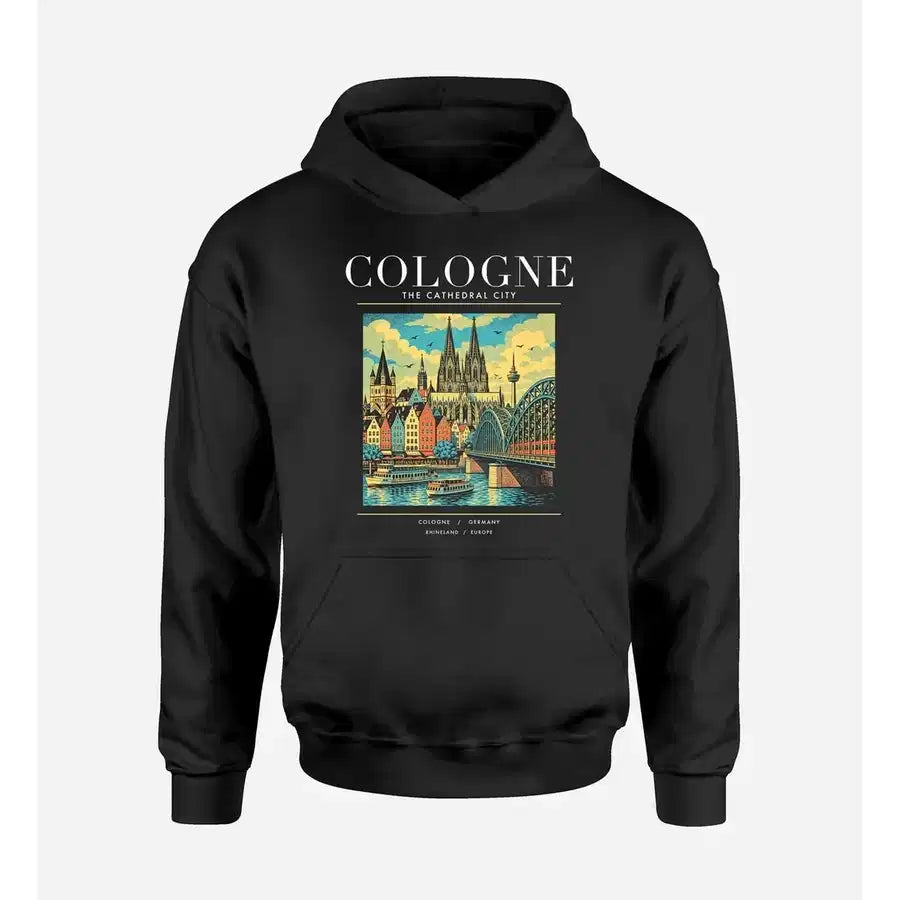 COLOGNE - Poster - Premium Hoodie - Black