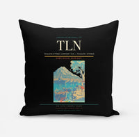 Thumbnail for Toulon-Hyères Airport (TLN) design on black pillow