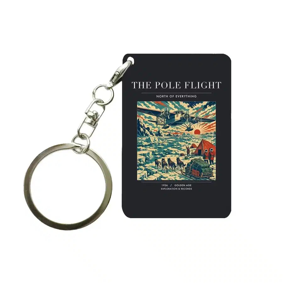 VINTAGE G4019 - The Pole Flight - Designed Key Chain design on black