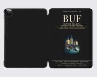 Thumbnail for Buffalo Niagara International Airport (BUF) design on black ipad tablet case