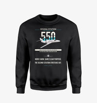 Thumbnail for Cessna Citation 550 - Citation II design on black sweatshirt