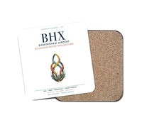 Thumbnail for Birmingham Airport (BHX) design on white 1 piece coaster