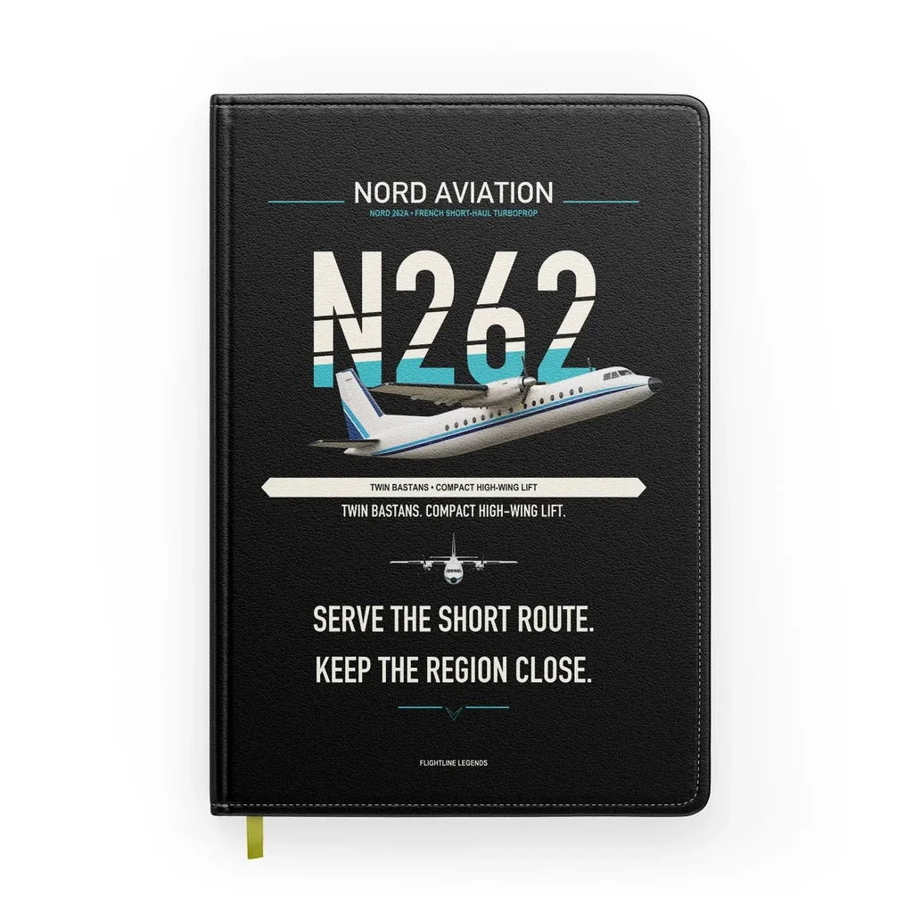 Nord 262A design on black notebook