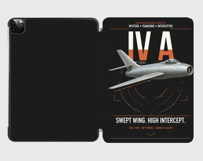 Dassault Mystère IV A design on black ipad tablet case