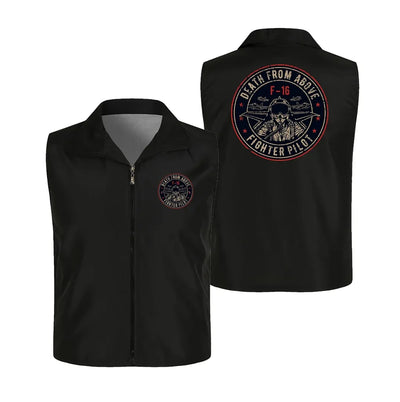 Fighter Jet 16 - Death From Above Thin Style aviation design printed on lightweight shell with sleeveless design thin vest.
