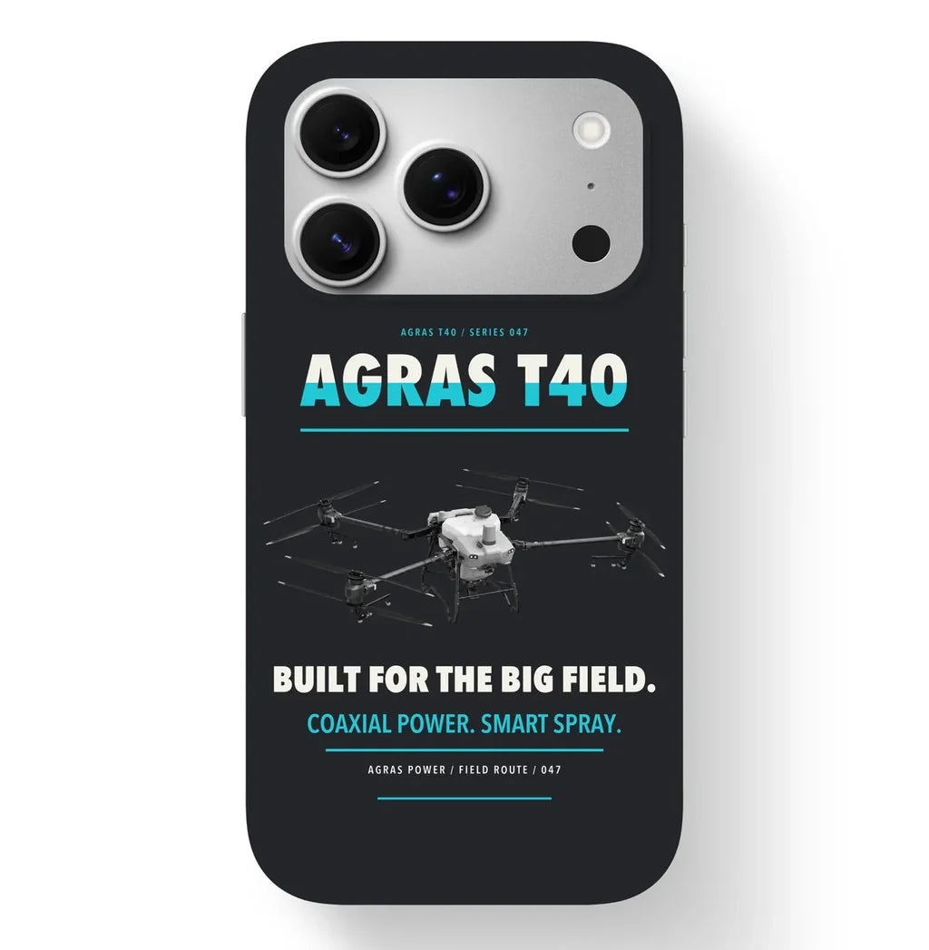 DJI Agras T40 Case design on black iphone case