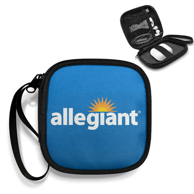 Allegiant Air Airlines Portable aviation design portable headphone bag, padded polyester construction.
