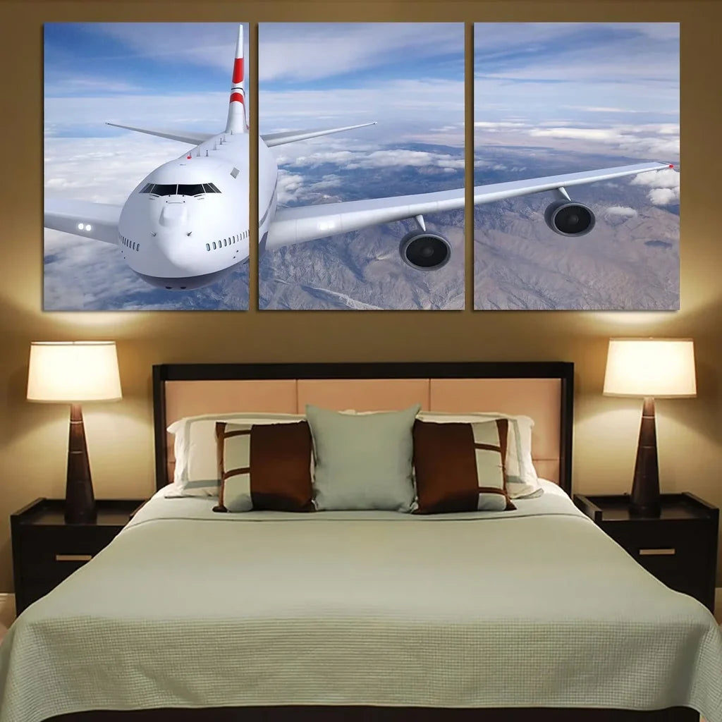 Graphical Boeing 747 canvas - 3 Pieces