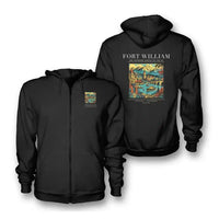 Thumbnail for FORT WILLIAM - Poster - Zipped Hoodie - Black