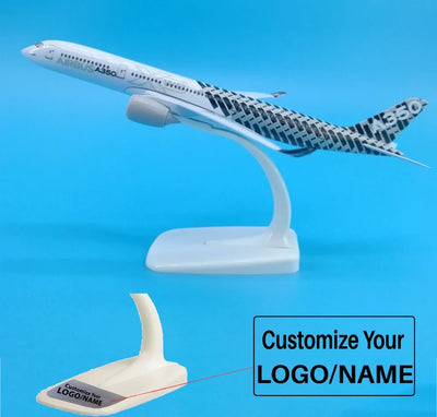 Side view of Airbus A350 XWB Original Livery Airplane Model (1/300 - 20CM) aviation 20-30cm scale model aircraft in diecast model.