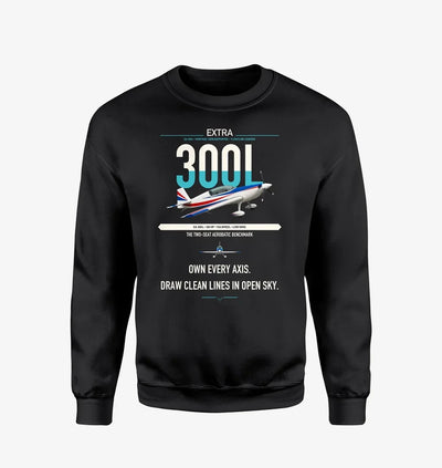 Extra 300L design on black sweatshirt