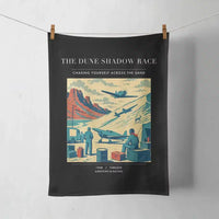 Thumbnail for VINTAGE G4334 - The Dune Shadow Race - Designed Towels design on black
