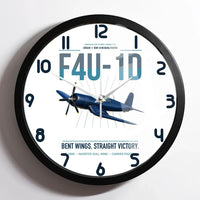 Thumbnail for F4U-1D Corsair design on white framed wall clock