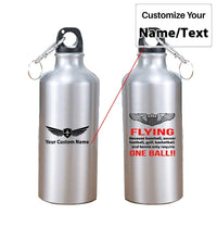 Thumbnail for Flying One Ball aviation design on thermos, vacuum-insulated.
