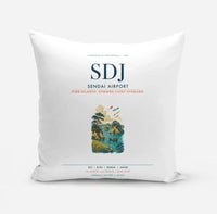 Thumbnail for Sendai Airport (SDJ) design on white pillow