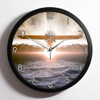 Thumbnail for Graphical Propeller aviation design on premium wood and metal wall clock.