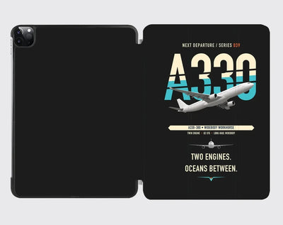 Airbus A330-300 design on black ipad tablet case