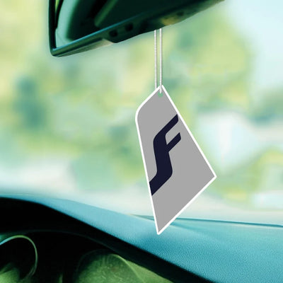 Finnair Airlines Car aviation design on scented aviation-themed paper car air freshener.