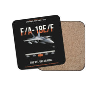 Thumbnail for F A-18E F Buddy Tanker design on black 1 piece coaster