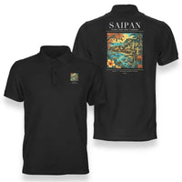 Thumbnail for SAIPAN - Poster - Double-Side Polo - Black
