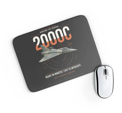 Dassault Mirage 2000C RDI design on black rectangle mouse pad