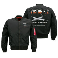 Thumbnail for Handley Page Victor K.2 design on black bomber jacket, double-side print