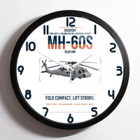 Thumbnail for Sikorsky MH-60S Seahawk design on white framed wall clock