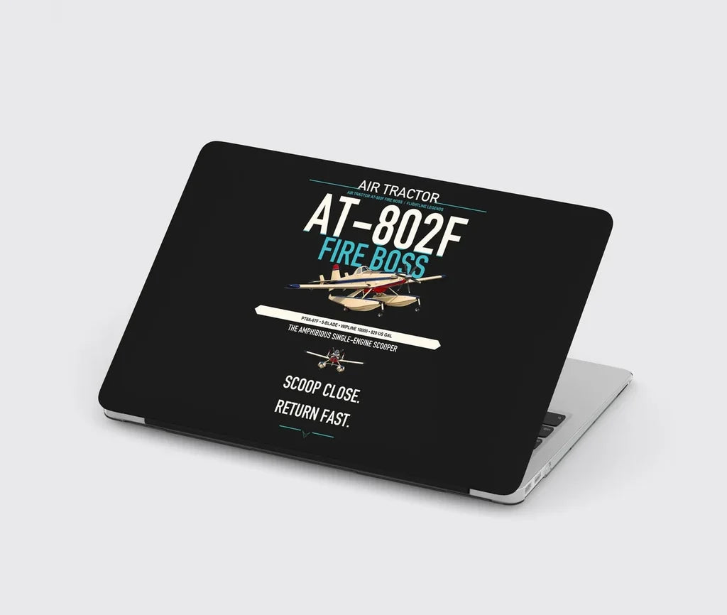 Air Tractor AT-802F Fire Boss design on black MacBook case