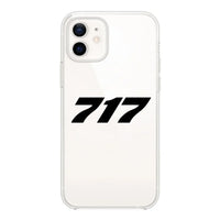 Thumbnail for Boeing 717 Flat Text Transparent Silicone aviation design on transparent iPhone case for iPhone.