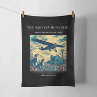 Thumbnail for VINTAGE G4479 - The Harvest Moon Mail - Designed Towels design on black