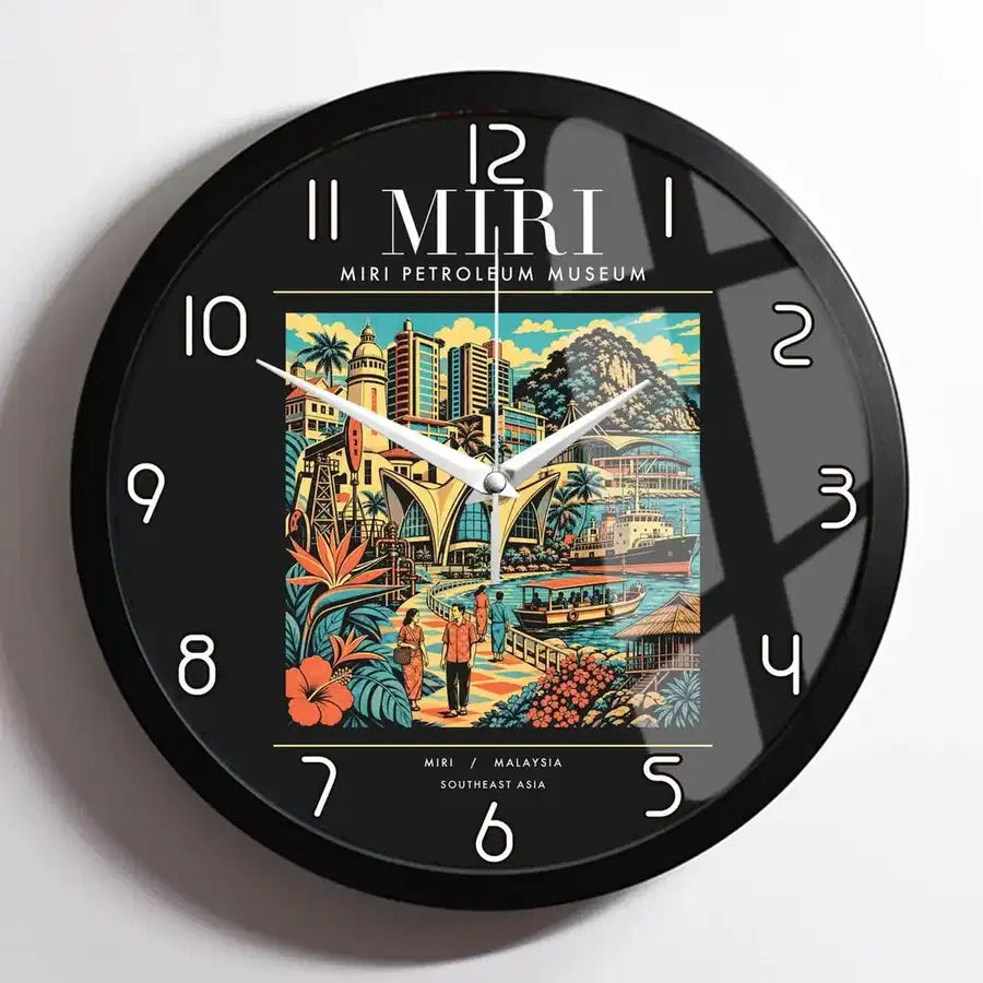 MIRI - Poster - Wall Clock Framed - Black