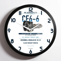 Thumbnail for CF6-6 design on white framed wall clock