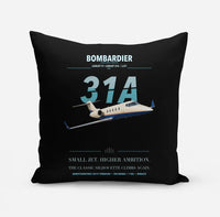 Thumbnail for Bombardier Learjet 31A design on black pillow