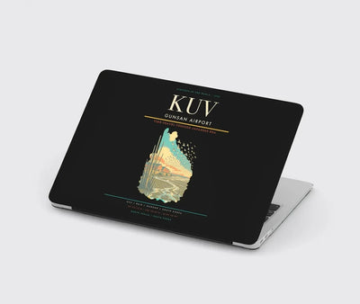 Gunsan Airport (KUV) design on black MacBook case