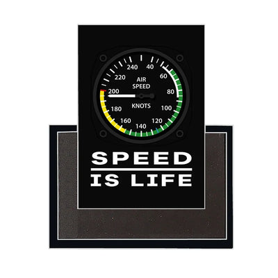Speed Is Life aviation design magnet in strong neodymium core.