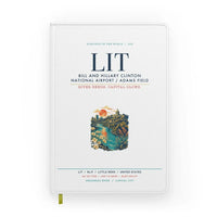 Thumbnail for Bill and Hillary Clinton National Airport (LIT) design on white notebook