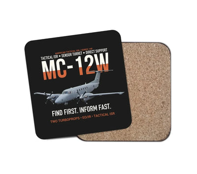 MC-12W Liberty Eyes Over The Ground design on black 1 piece coaster
