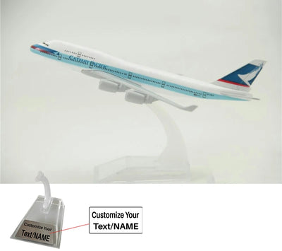 Cathay Pacific Boeing 747 Airplane Model (16CM) aviation themed 16-18cm scale model aircraft, diecast metal.