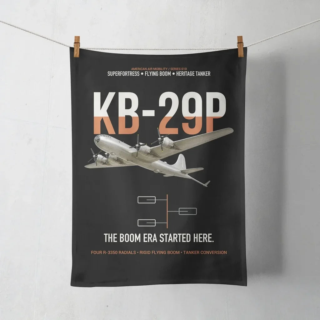 KB-29P SUPERFORTRESS design on black towel